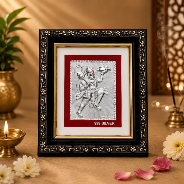 999_Fine_Silver_Ganesha_Frame_with_Om_Bell_Premium_Spiritual_Gift_Hamper_