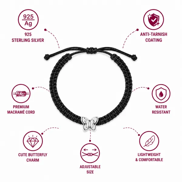 925_Sterling_Silver_Oxidised_Butterfly_Motif_Thread_Bracelet