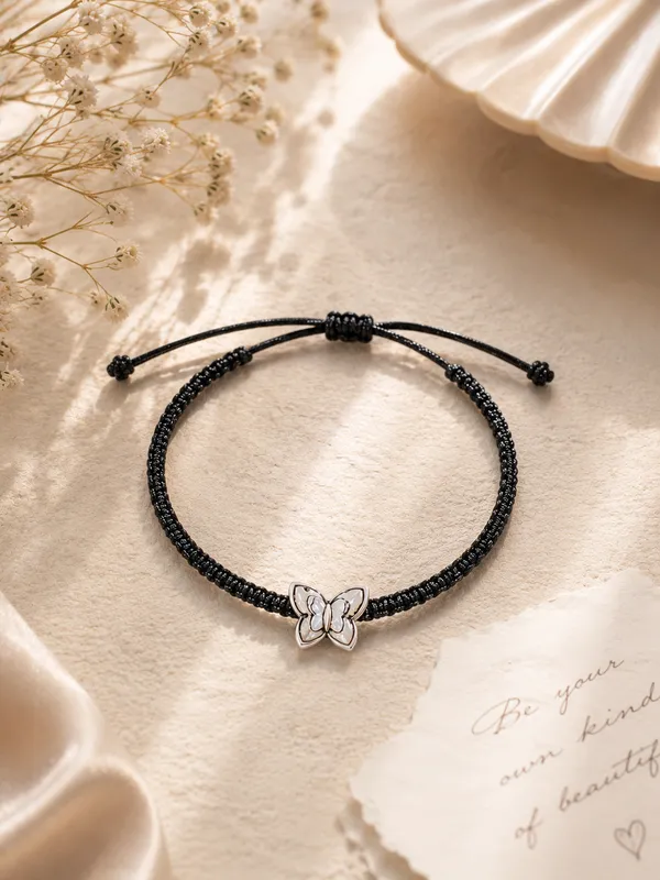 925_Sterling_Silver_Oxidised_Butterfly_Motif_Thread_Bracelet