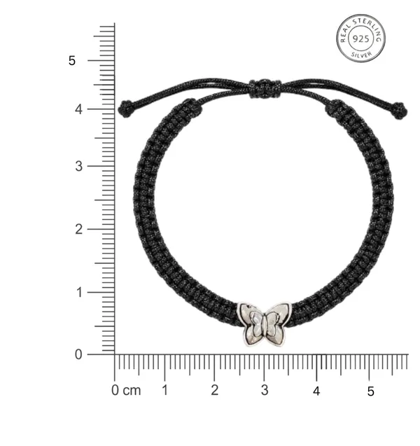 925_Sterling_Silver_Oxidised_Butterfly_Motif_Thread_Bracelet