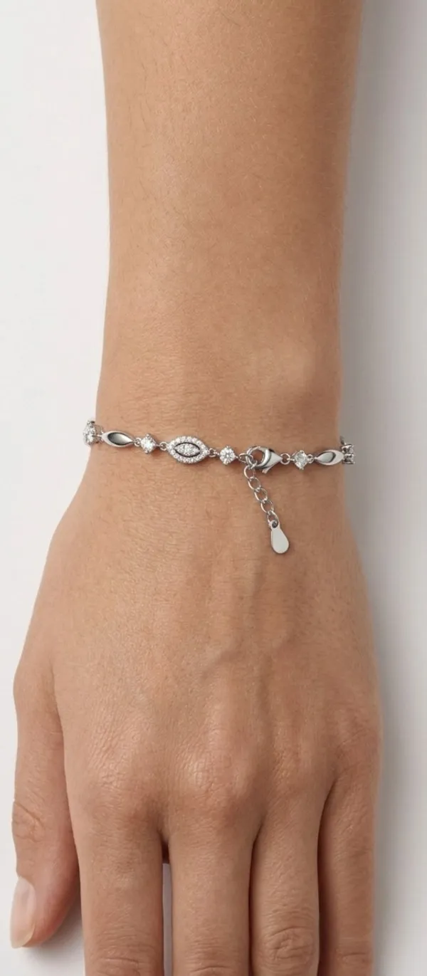 925_Sterling_Silver_Expanded_Oval_Link_Jewellery_Bracelet