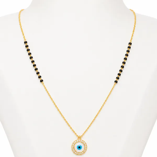 925_Sterling_Silver_Gold_Plated_Evil_Eye_Crystal_Mangalsutra_Necklace