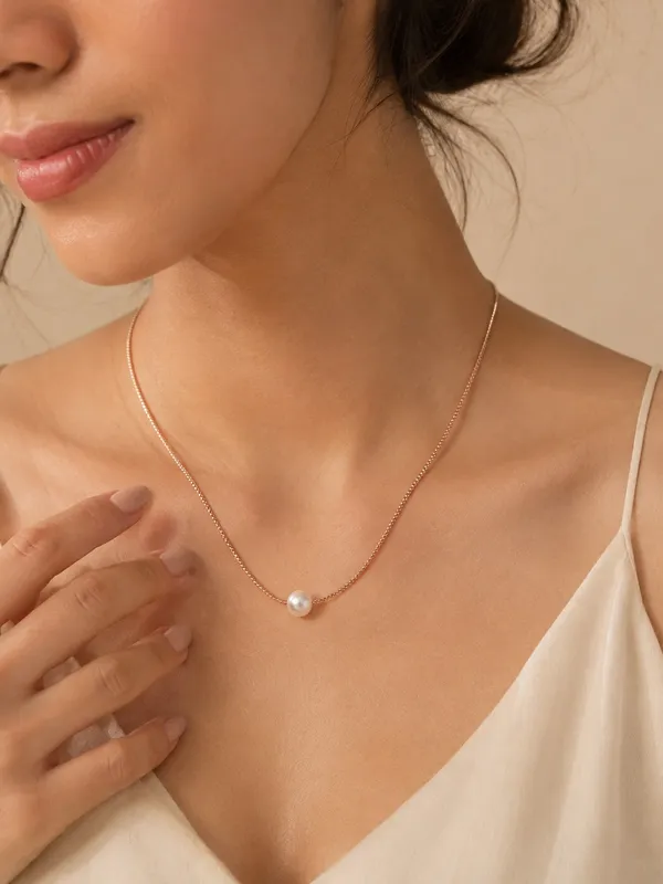 925_Sterling_Silver_Rose_Gold_Plated_Pearl_Solitaire_Necklace