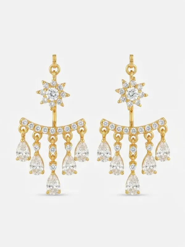 925_Sterling_Silver_22k_Gold_Plated_2-in-1_Detachable_Star_CZ_Earrings