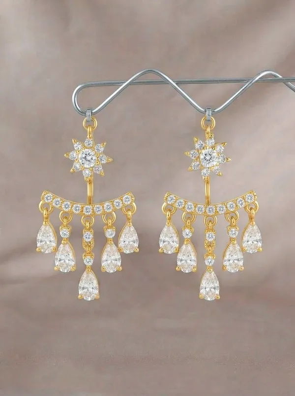 925_Sterling_Silver_22k_Gold_Plated_2-in-1_Detachable_Star_CZ_Earrings