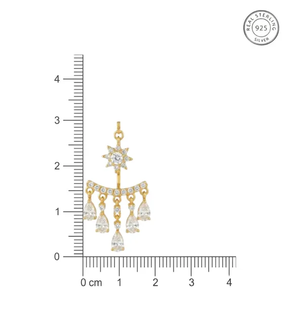 925_Sterling_Silver_22k_Gold_Plated_2-in-1_Detachable_Star_CZ_Earrings