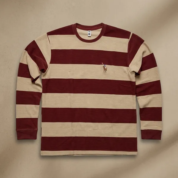 Maroon_And_Beige_Striped_Cotton_Full_Sleeve_Round_Neck_Striped_T-Shirt.