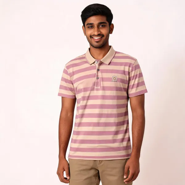 Mauve_Beige_Striped_Cotton_Blend_Classic_Fit_Polo_Shirt_For_Men