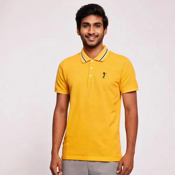 Yellow_Cotton_Regular_Fit_Polo_T-Shirt_For_Men