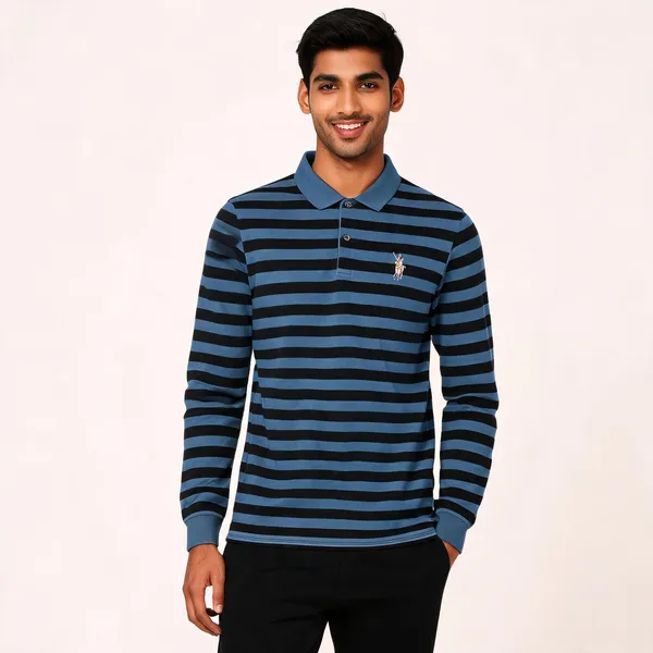 Blue_Black_Cotton_Striped_Full_Sleeve_Polo_For_Men