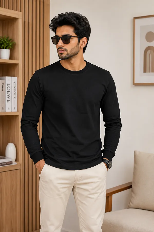 Black_Striped_Cotton_Full_Sleeve_T-Shirt_For_Men