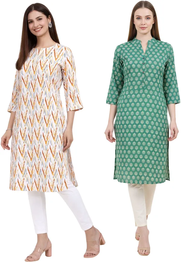 Neutone_Women_Geometric_Print_Straight_Kurta_(Multicolor)_(Pack_Of_2_)