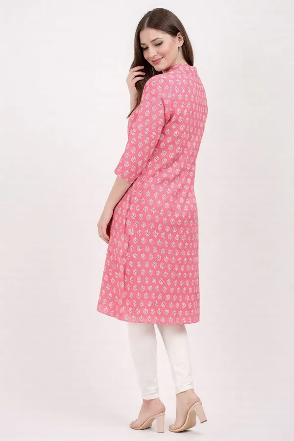 Neutone_Women_Floral_Print,_Block_Print_Straight_Kurta_(Pink,_Red)_(Pack_Of_2_)