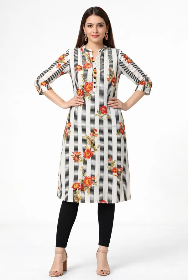Neutone_Women_Floral_Print_Straight_Kurta_(White,_Black)