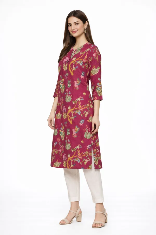 Neutone_Women_Floral_Print_Straight_Kurta_(Purple,_Green)