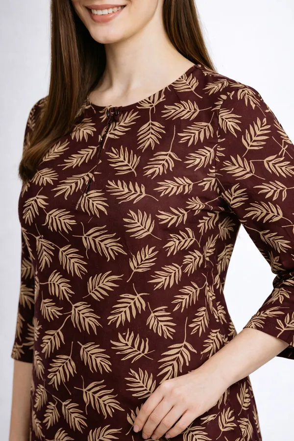 Neutone_Women_Floral_Print,_Geometric_Print_Straight_Kurta_(Maroon,_Multicolor)_(Pack_Of_2_)