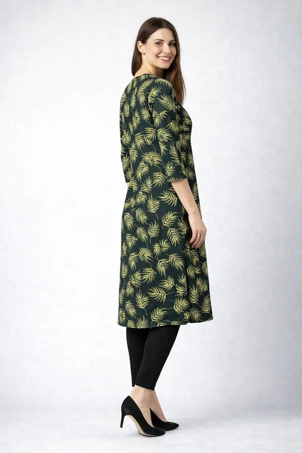 Neutone_Women_Printed_Straight_Kurta_(Dark_Green,_Green)_(Pack_Of_2_)