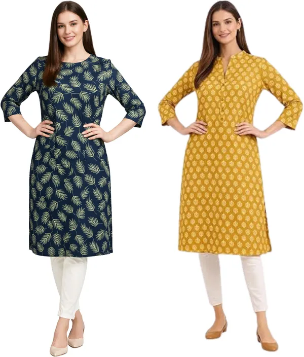 Neutone_Women_Printed_Straight_Kurta_(Dark_Blue,_Yellow)_(Pack_Of_2_)