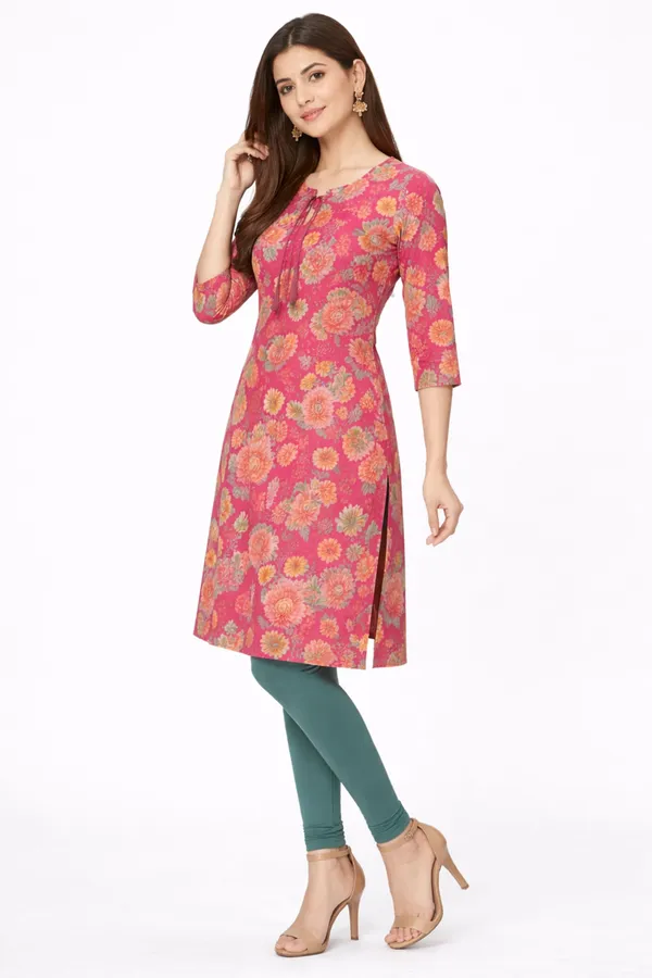 Neutone_Women_Floral_Print_Straight_Kurta_(Pink)