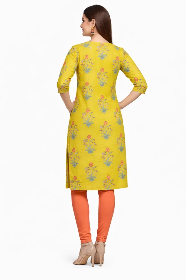 Neutone_Women_Floral_Print_Straight_Kurta_(Yellow)