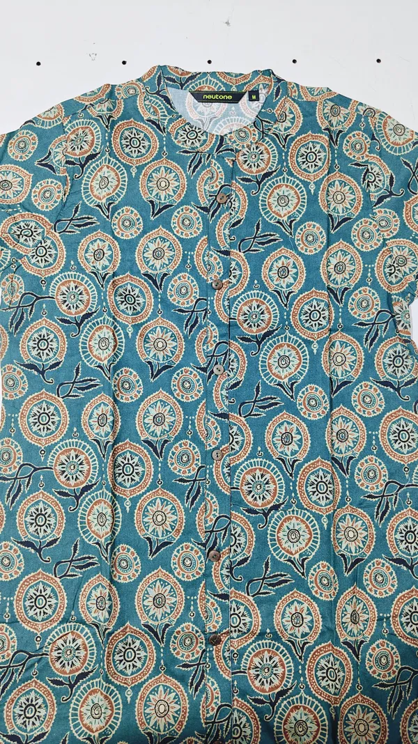 Neutone_Women_Block_Print_Straight_Kurta_(Green)