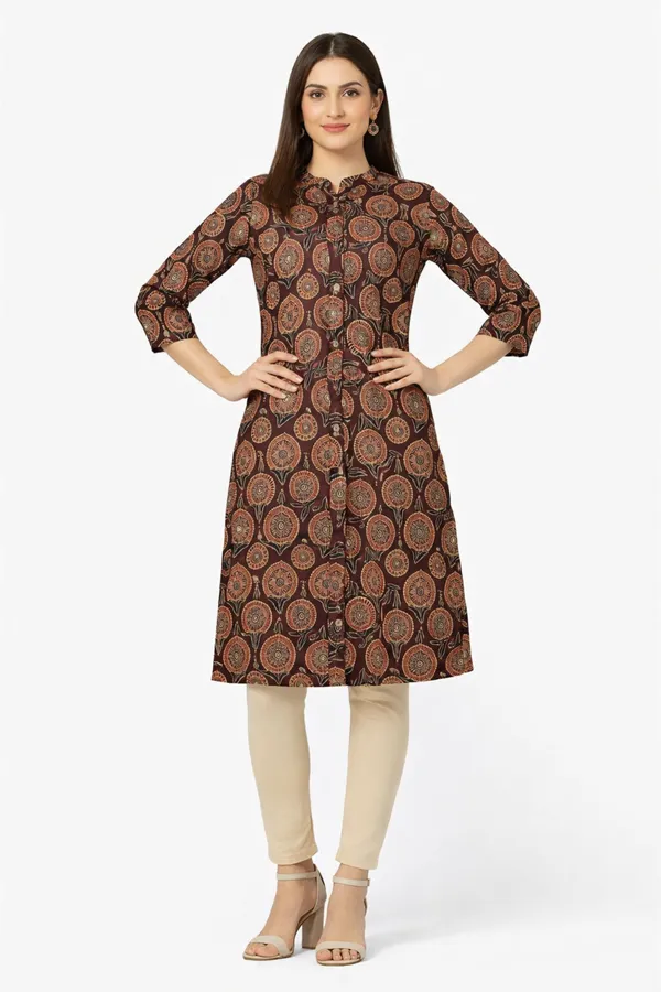 Neutone_Women_Printed_Straight_Kurta_(Brown)