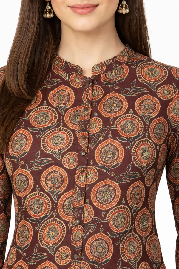 Neutone_Women_Printed_Straight_Kurta_(Brown)