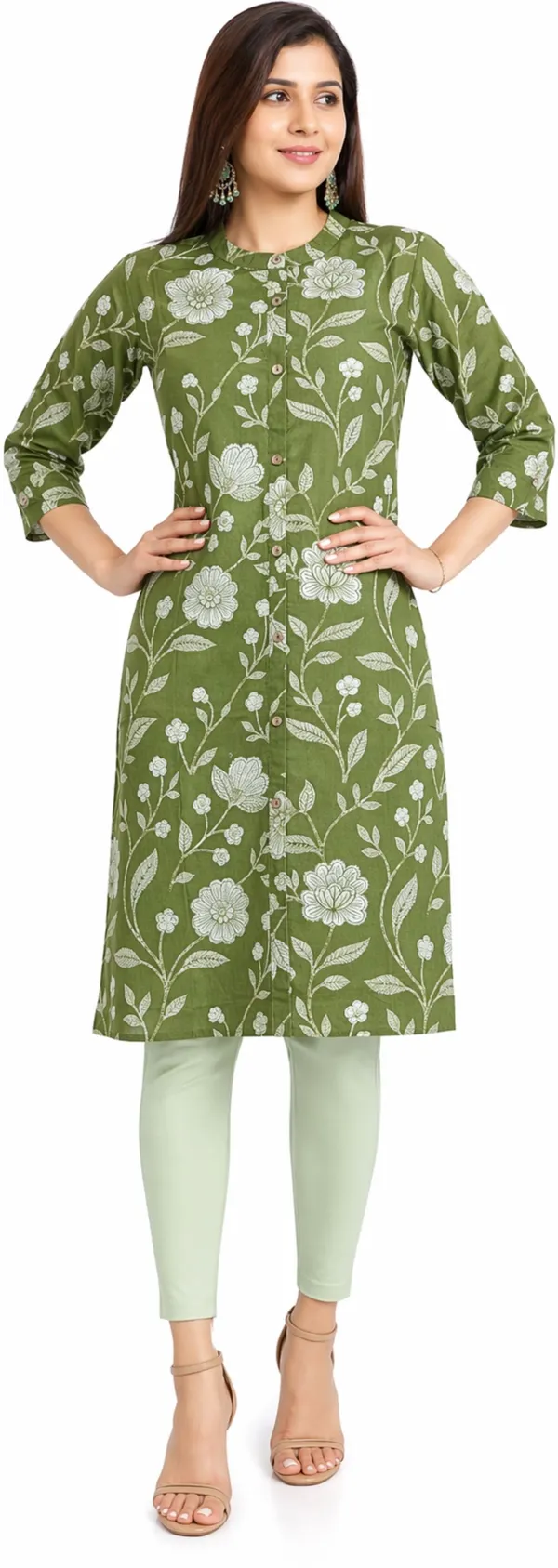 Neutone_Women_Floral_Print_Straight_Kurta_(Green)