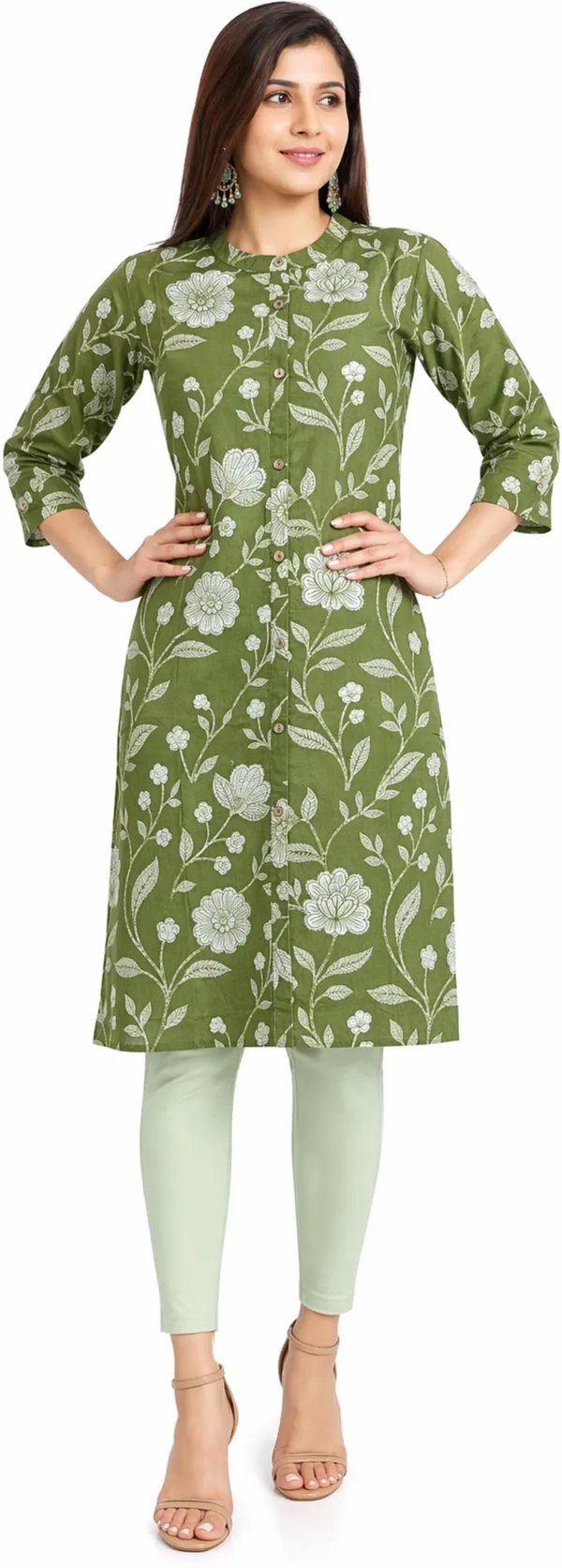 Neutone_Women_Floral_Print_Straight_Kurta_(Green)