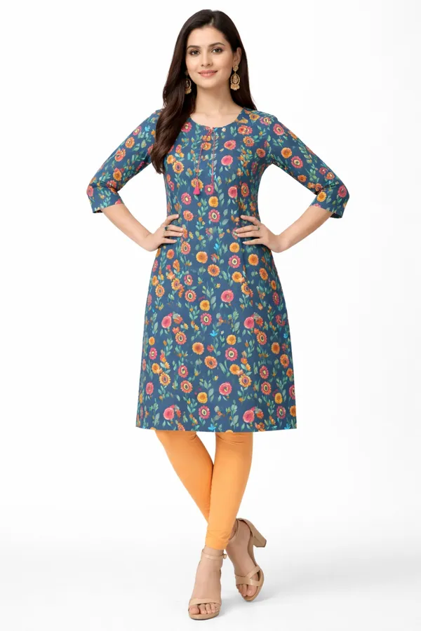 Neutone_Women_Floral_Print_Straight_Kurta_(Dark_Blue)