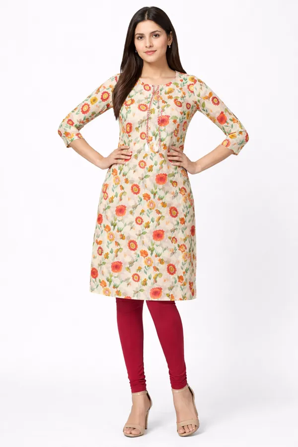Neutone_Women_Floral_Print_Straight_Kurta_(Beige)