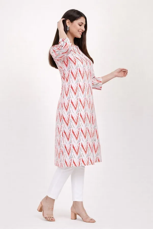 Neutone_Women_Geometric_Print,_Floral_Print_Straight_Kurta_(Dark_Blue,_Orange)_(Pack_Of_2_)