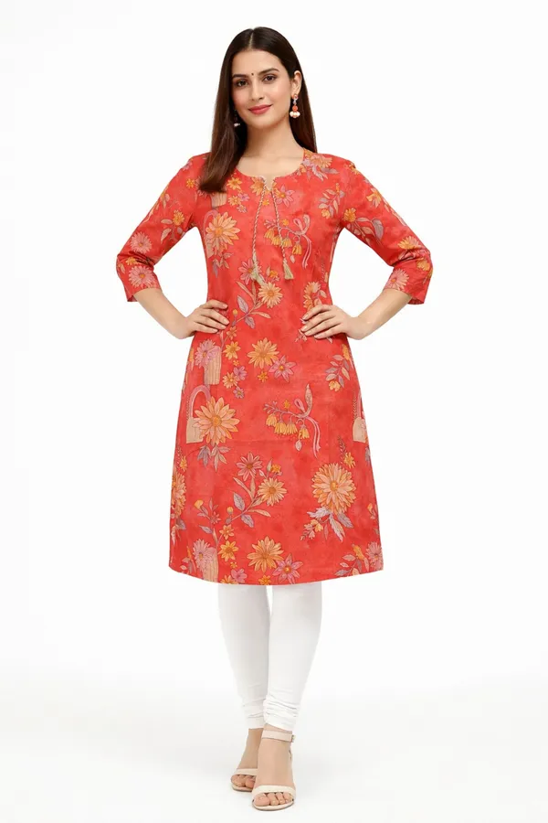 Neutone_Women_Floral_Print_Straight_Kurta_(Red)