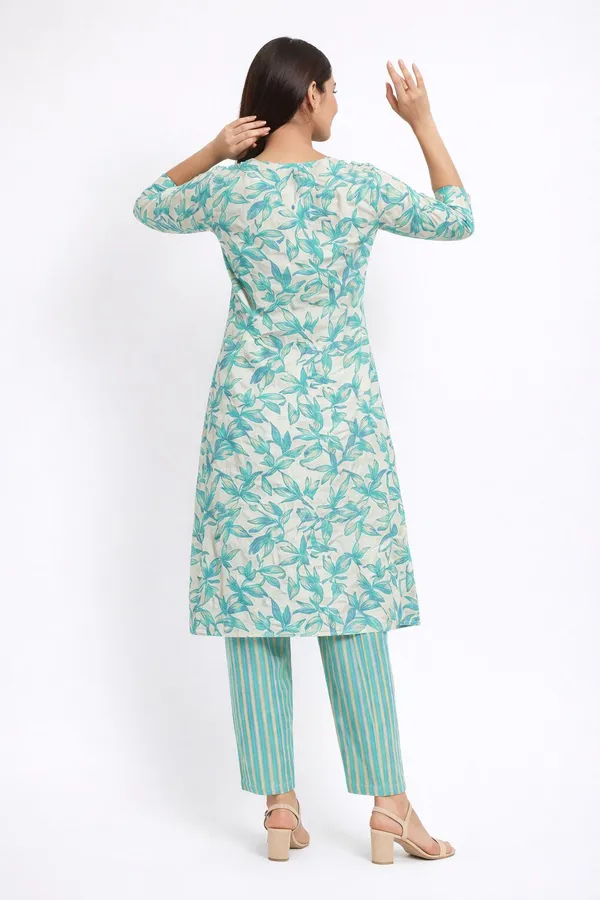 Neutone_Women_Floral_Print,_Embellished_Straight_Kurta_(Beige,_Light_Blue)