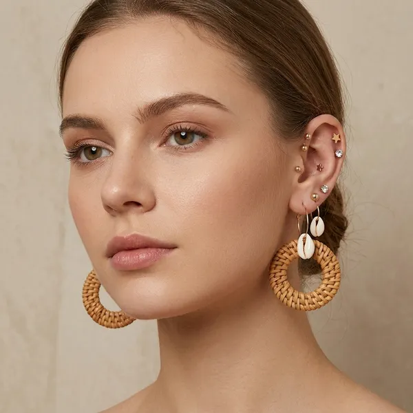 Exquisite_Ad_Thread_Design_Gold_Plated_6_Pair_Of_Earrings_For_Women/Girls