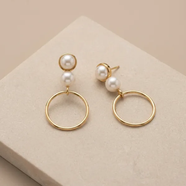 Golden_Circle_Pearl_Earring