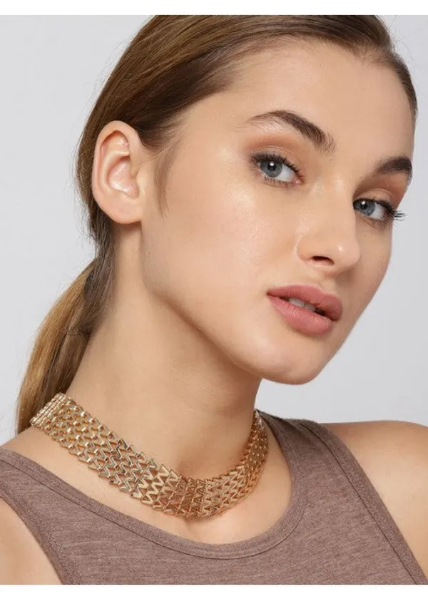 Delicate_Design_Gold-Toned_Mesh_Collar_Necklace