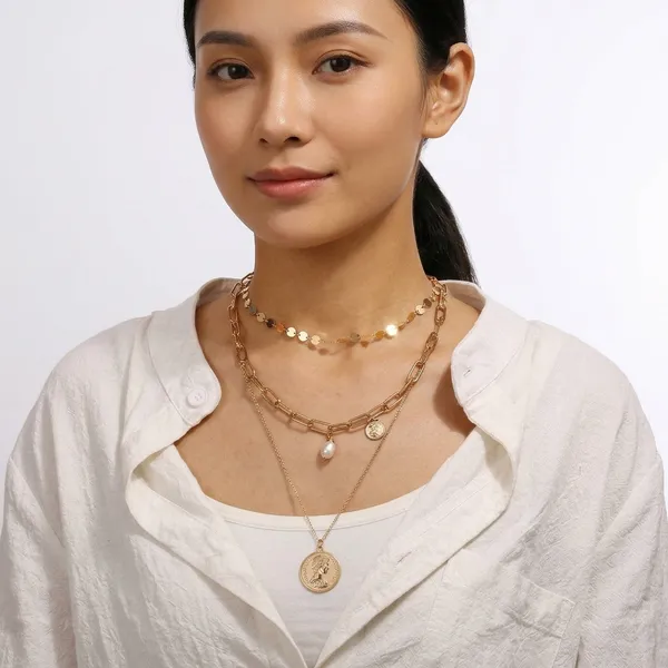 Gold_Plated_Trending_Coin_Inspired_Layered_Necklace_Set