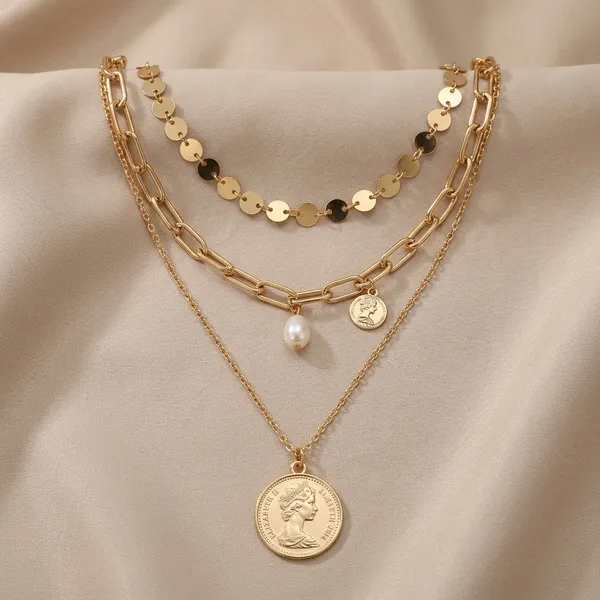 Gold_Plated_Trending_Coin_Inspired_Layered_Necklace_Set