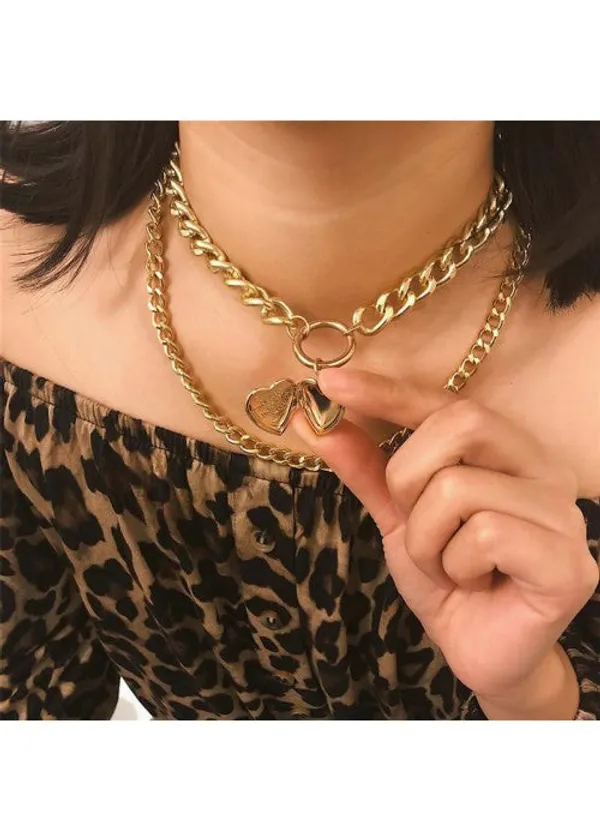 Marvelous_Heart_Gold_Plated_Necklace_For_Women/Girls
