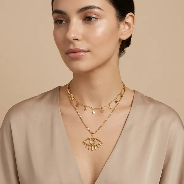Wonderful_Eyes_Design_Gold_Plated_Necklace_For_Women/Girls