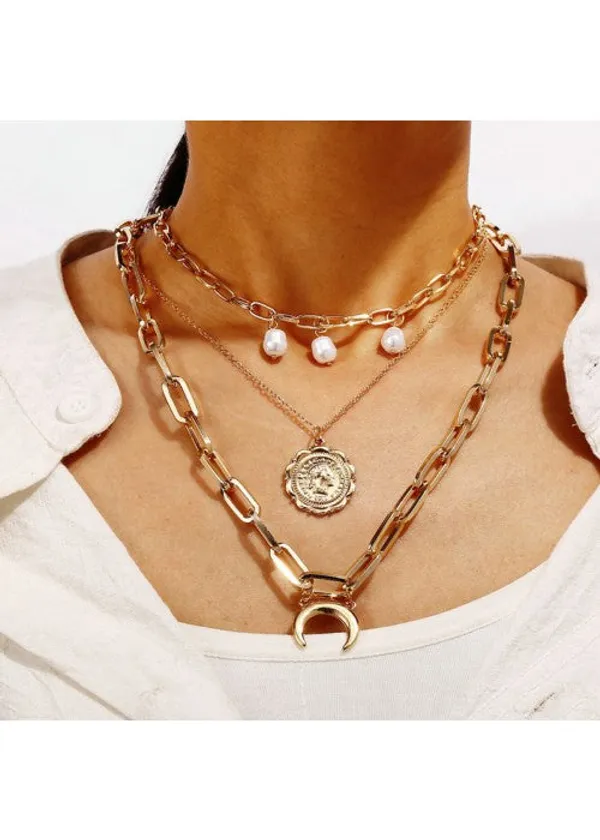 Gracious_Beads_Gold_Plated_Multi_Strand_Necklace_For_Women/Girls