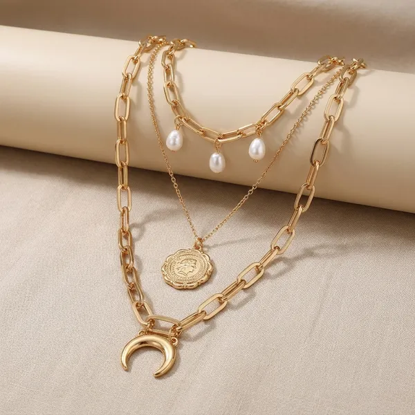 Gracious_Beads_Gold_Plated_Multi_Strand_Necklace_For_Women/Girls