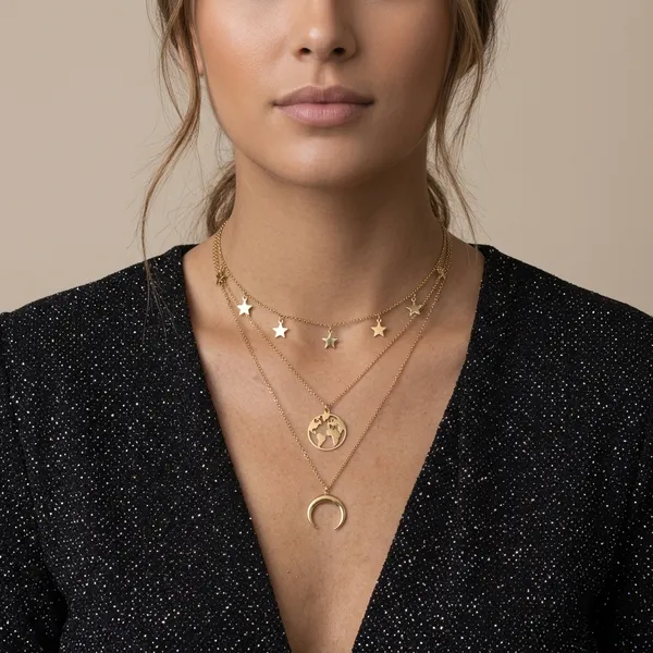 Marvelous_Designer_Gold_Plated_Multi_Strand_Necklace_For_Women/Girls