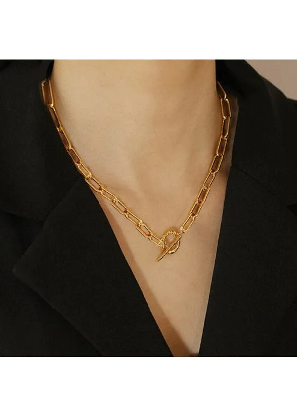 Amazing_Lock_Bold_Gold_Plated_Necklace_For_Women/Girls