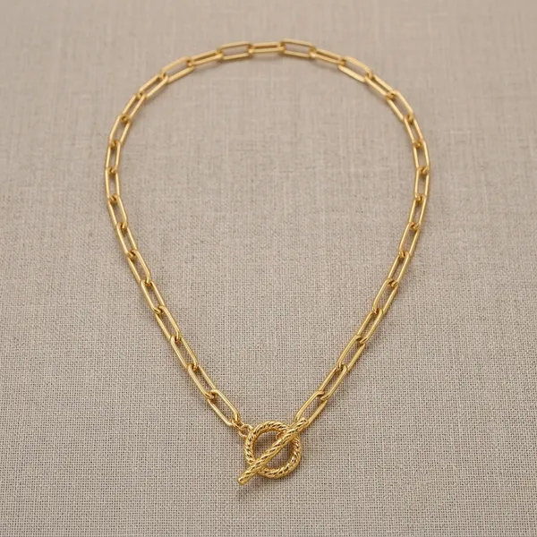 Amazing_Lock_Bold_Gold_Plated_Necklace_For_Women/Girls