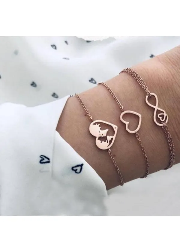 Combo_Of_3_Rose_Gold_Plated_Charm_Bracelets