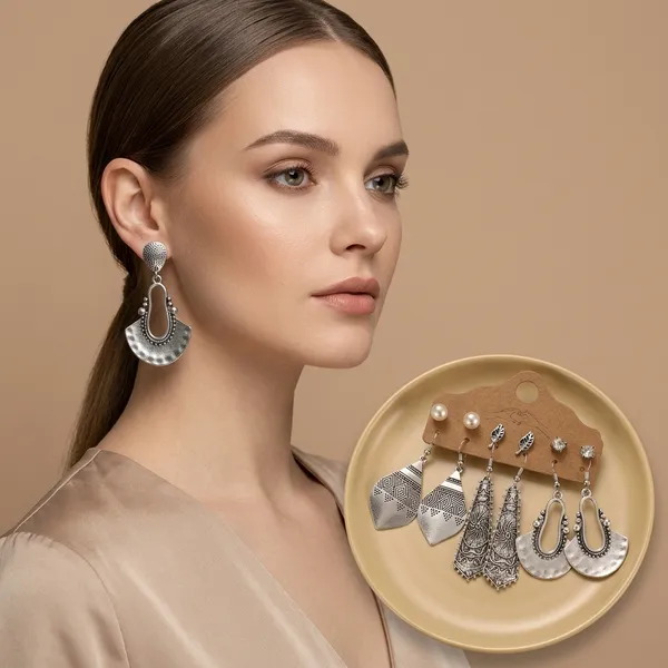 Mysterious_Pearl_And_Ad_Oxidized_German_Silver_Plated_6_Pair_Of_Earrings_For_Women/Girls