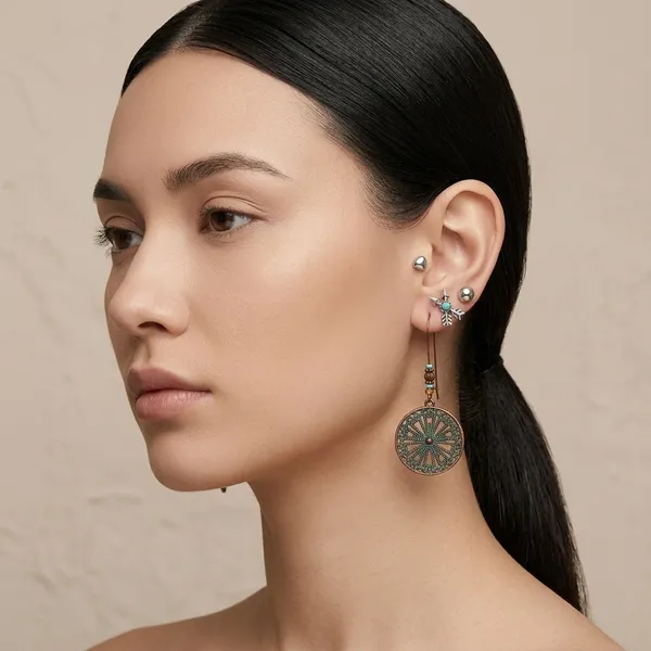 Oxidised_German_Silver_Plated_6_Pair_Of_Earrings_For_Women/Girls