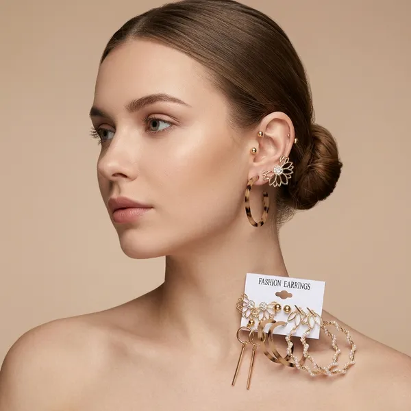 Mesmerizing_Pearl_Gold_Plated_6_Pair_of_Earrings_For_Women/Girls